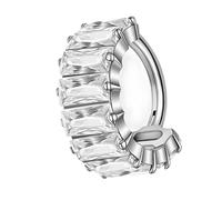 Nasen Septum Ringe, Clicker, Ohren, Knorpel, Tragus, Lappen, Körperpiercing Schmuck, perfekt für empfindliche Haut, Zirkonia Ohrschmuck
