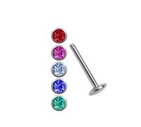 Nasenpiercing ADELIA´S "Piercing Lippenpiercing", silber, Piercings, Damen, onesize, Titan, Titan Piercing Labret Stecker im Set (29631438-0) silber