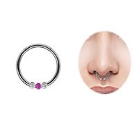 Nasenpiercing ADELIA´S "Piercing - Nasenpiercing 316L Stahl Stein", klar, pink, Piercings, Damen, mit Stein, Ø 8 mm, 316L Stahl (52613053-0) klar, pink