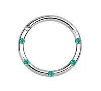 Nasenpiercing ADELIA´S "Piercing Nasenpiercing", Damen, Gr. 10, grün, Chirurgiestahl, Piercings, Verschluss Clicker und kleinen Steinen (45606810-0) grün