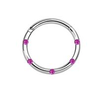 Nasenpiercing ADELIA´S "Piercing Nasenpiercing", Damen, Gr. 10, pink, Chirurgiestahl, Piercings, Verschluss Clicker und kleinen Steinen (16766264-0) pink