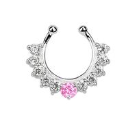 Nasenpiercing ADELIA´S "Piercing Nasenpiercing", Damen, Gr. 10, rosa, Silber 925 (Sterlingsilber), Piercings, Mit 11 Steinen (60578629-0) rosa