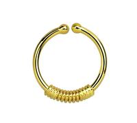 Nasenpiercing ADELIA´S "Piercing Nasenpiercing", Damen, Gr. 11, gold, Silber 925 (Sterlingsilber), Piercings, Klemmring aus 925 Silber 18kt. vergoldet mit Spirale (16747053-0) gold