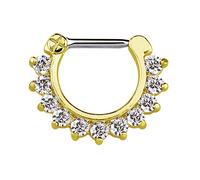 Nasenpiercing ADELIA´S "Piercing Nasenpiercing", Damen, Gr. 8, gold, Silber 925 (Sterlingsilber), Piercings, mit 316l Stahlstab als Verschluss Clicker (74435511-0) gold