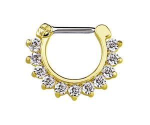 Nasenpiercing ADELIA´S "Piercing Nasenpiercing", Damen, Gr. 8, gold, Silber 925 (Sterlingsilber), Piercings, mit 316l Stahlstab als Verschluss Clicker (74435511-0) gold