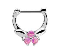 Nasenpiercing ADELIA´S "Piercing Nasenpiercing", Damen, Gr. 8, pink, Silber 925 (Sterlingsilber), Piercings, mit 316l Stahlstab als Verschluss Clicker (81561428-0) pink