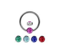 Nasenpiercing ADELIA´S "Piercing Piercing Nasenpiercing", Damen, Gr. 11, bunt, Titan, Piercings, Titan Set - Ring mit + 5 Wechsel Klemmplatten mit bunten Steinen (50827257-0) bunt