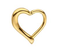 Nasenpiercing JOBO, gold (goldfarben), Piercings, Damen, Edelstahl, Segmentring Herz Edelstahl goldfarben (60061766-0) goldfarben