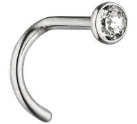 Nasenpiercing Nasenstecker Edelstahl mit Kristallstein