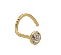 Nasenstecker 2,5mm mit Zirkonia weiß 18Kt GOLD