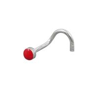 Nasenstecker 2,5mm Spirale mit Email-Punkt rot Silber 925