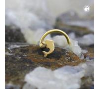 Nasenstecker 2,5mm Spirale mit kleinem Delfin 14Kt GOLD