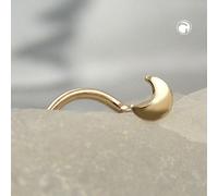 Nasenstecker 2,5mm Spirale mit kleinem Mond 14Kt GOLD