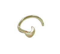 Nasenstecker 2,5mm Spirale mit kleinem Mond 14Kt GOLD