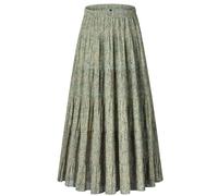 NASHALYLY Damen-Rock aus Chiffon, elastische hohe Taille, plissierter A-Linie, ausgestellter Maxirock, Mittel