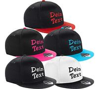 Nashville print factory Kinder Snapback Cap Bestickt mit Namen Wunschtext Stickerei Mütze Basecap Youth Kids