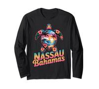 Nassau Bahamas Tropische Meeresschildkröte Strandkunst Langarmshirt