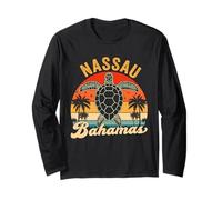 Nassau Bahamas Vintage Meeresschildkröte Bahamas Strandurlaub Langarmshirt