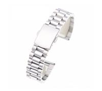 NASUNJIA 18 Mm 20 Mm 22 Mm Edelstahl Gebogenes Gerades Ende Uhrenarmband Armband Kompatibel Mit SKX Citiz Uhr(Silver straight end,20mm)