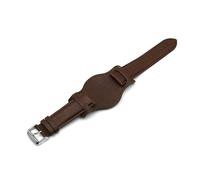 NASUNJIA Uhrenarmband Aus Echtem Leder, 18 Mm, 20 Mm, 22 Mm, Vintage-Armband Mit Mattschwarzem, Braunem Kaffeearmband For Herrenuhren(Coffee,18mm)