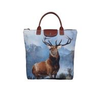 National Galleries of Scotland Tapisserie faltbare Einkaufstasche The Monarch of the Glen Design braune Ledergriffe (The Monarch of the Glen, FDAW-ART-SNG-MONARCH)