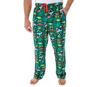 National Lampoon's Christmas Vacation Men's Allover Print Lounge Sleep Pajama Pants (2X-Large) Green