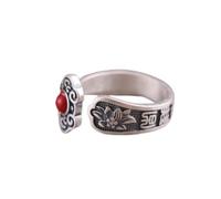National Retro Lotus Muster glückverheißende Wolke Ruyi Ring klassische Mode offener Ring Hand Schmuck