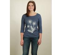 NATIVE SOULS Longsleeve 3/4-Arm Damen - Flowers - dark blue dark blue XS