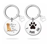 NATSUNO Hunde-Schlüsselanhänger, Geschenk für Damen, Herren, Mädchen, Kinder, Hunde-Schlüsselanhänger, Golden Retriever Schlüsselanhänger, 2x2.8inch