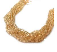 Natürliche AA gelbe Citrin-Perlen, Honig, gebohrt, 3 mm, Halbedelstein, facettiert, Citrin, Schmuckzubehör, 33 cm Strang