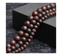 Natürliche braune tibetische Achate, gebrochene echte Vintage-runde Edelsteinperlen, Gebetsachate, lose Perlen for Halskette, Schmuckherstellung, DIY-Handwerk (Farbe: Braun, Artikeldurchmesser: 10 mm