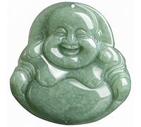 Natürliche Jade Happy Buddha Anhänger Jadeit Charm Halskette Exquisiter Schmuck Mode Männer Frauen Accessoires Pullover Kette Geschenk