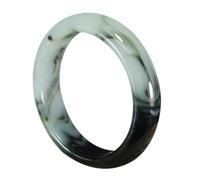 Natürliche schwarz-weiße Jade-Armbänder für Damen, Jade-Armreif, Glücksarmbänder, Einheitsgröße, Achat