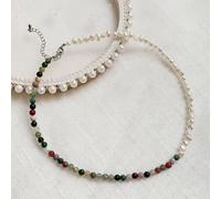 Natürliche Süßwasser Pearlen Aventurin Stein Baoruqe Perle Choker Hochzeit Schmuck Femme Collier