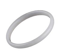Natürliche weiße Jade-Armbänder für Frauen, Jade-Armreif, runde Glücksarmbänder, Einheitsgröße, Achat