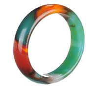 Natürlicher, bunter Jade-Armreif für Damen, mehrfarbiger Waimengke-Armreif, Einheitsgröße, Achat