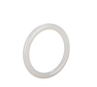 Natürliches weißes Jade-Armband für Damen, echte chinesische Jade, Stein-Accessoires, Schmuck, modische Frau, edler Schmuck, Armreifen (Gem Color: 54 mm)