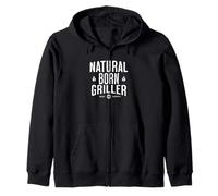 Natural Born Griller Barbecue Grillsaison Grillparty Grillen Kapuzenjacke