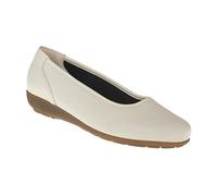Natural Feet Bequeme Damen Ballerinas aus Hirschleder, Johanna, sportliche breite Flache Sommerschuhe, Halbschuhe, Weite H, Hallux Valgus geeignet, weiche Barfuß Schuhe mit Wechselfußbett 40 beige