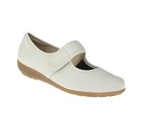 Natural Feet Bequeme Damen Ballerinas aus Hirschleder mit Klett, Susanne, sportliche flache Sommerschuhe Halbschuhe, Weite H, Hallux Valgus geeignet, weiche Schuhe mit Wechselfußbett 36 beige