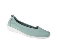 Natural Feet Bequeme Damen Ballerinas aus Hirschleder, Polina, sportliche breite Flache Sommerschuhe, Halbschuhe Weite H, Hallux Valgus geeignet, super weiche Schuhe, Wechselfußbett 41 grün