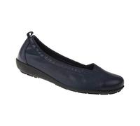 Natural Feet Bequeme Damen Ballerinas aus Hirschleder, Polina, sportliche breite Flache Sommerschuhe, Halbschuhe Weite H, Hallux Valgus geeignet, super weiche Schuhe, Wechselfußbett 37 blau