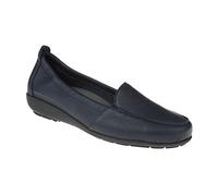 Natural Feet Damen Mokassin Marie aus echtem Hirschleder in Weite H, Hallux Valgus geeignet, Schuhe mit Einlegesohlen, Wechselfußbett 40 blau