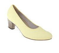 Natural Feet Damen Pumps Cathrin aus echtem Hirschleder in Weite H, Hallux geeignet, Bequeme Damen Absatzschuhe mit losen Einlagen, Schuhe für Damen 41 gelb