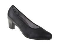 Natural Feet Damen Pumps Cathrin aus echtem Hirschleder in Weite H, Hallux geeignet, Bequeme Damen Absatzschuhe mit losen Einlagen, Schuhe für Damen 36 schwarz