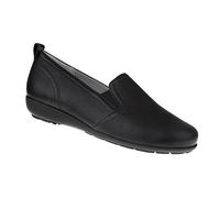 Natural Feet Damen Slipper Clara aus echtem Hirschleder in Weite H, geeignet bei Hallux Valgus, weiche Schuhe mit Einlegesohlen 42 schwarz