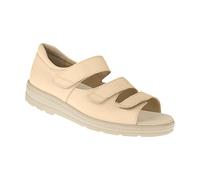 Natural Feet Orthopädische Sandalen mit Wechselfußbett, Casablanca, Gesundheitsschuhe für Damen, Sommerschuhe mit Absatz, Weite J, für Einlagen schwarz, Diabetiker und Rheumatiker geeignet 42 beige