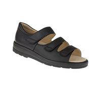 Natural Feet Orthopädische Sandalen mit Wechselfußbett, Casablanca, Gesundheitsschuhe für Damen, Sommerschuhe mit Absatz, Weite J, für Einlagen schwarz, Diabetiker und Rheumatiker geeignet 40 schwarz