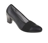 Natural Feet Pumps Janine aus echtem Hirschleder in Weite H für breite Füße, mit Einlegesohlen, Elegante Damenschuhe, Bequeme Schuhe mit Absatz für Damen 38 schwarz