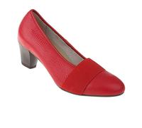 Natural Feet Pumps Janine aus echtem Hirschleder in Weite H für breite Füße, mit Einlegesohlen, Elegante Damenschuhe, Bequeme Schuhe mit Absatz für Damen 41 rot